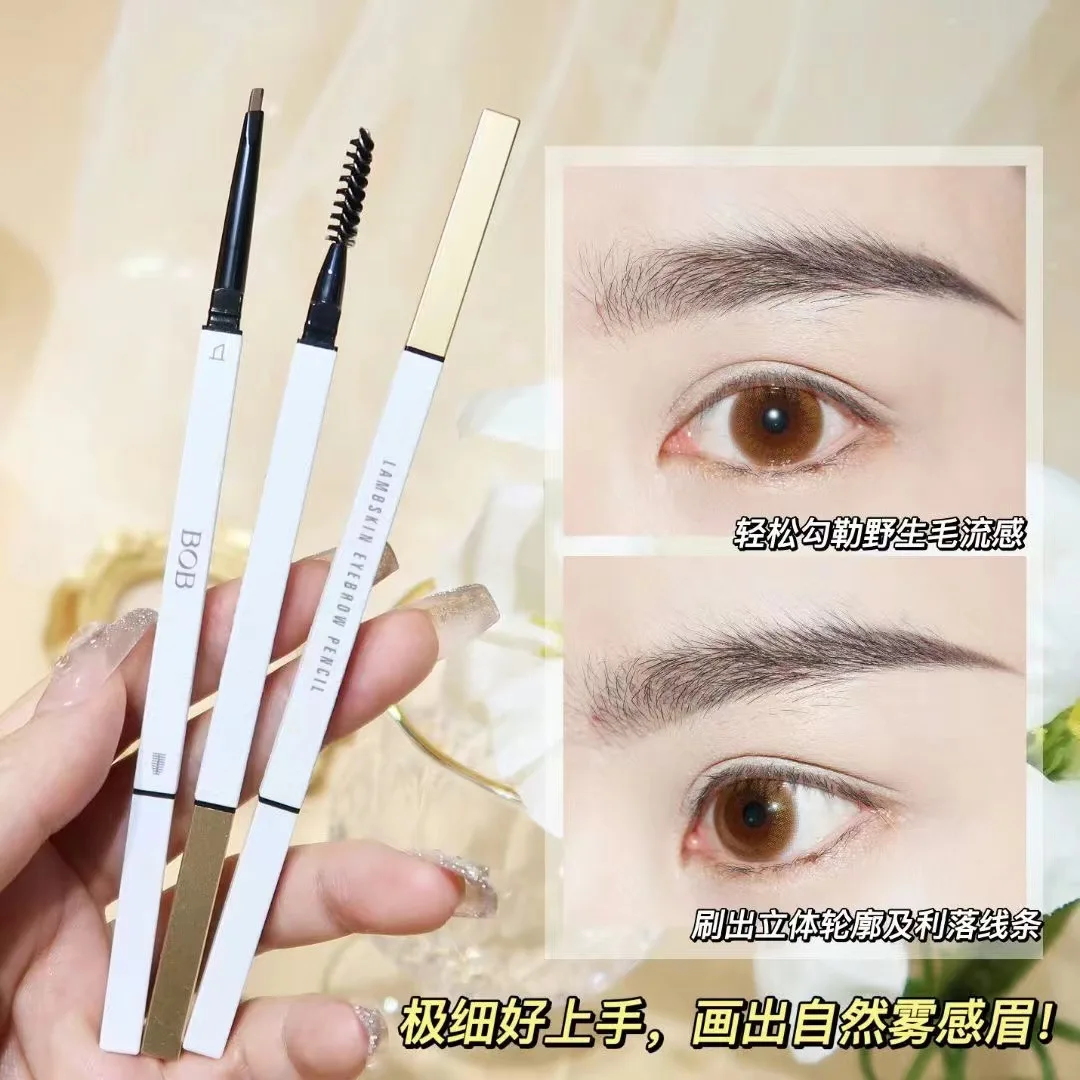 Soft Burned Mist Feeling Eyebrow Pen for Beginners to Hold Makeup, Waterproof, Not Easy to Stain, Double headed Eyebrow Pen