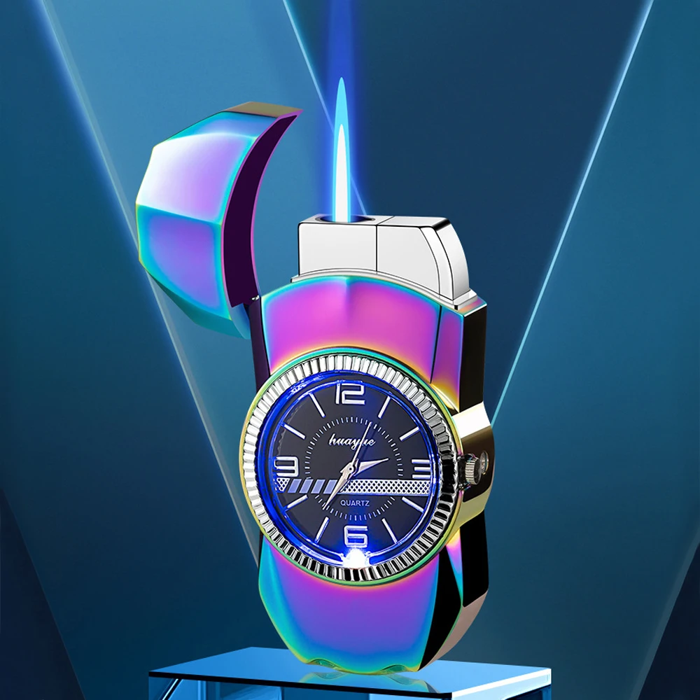 

2023 Unusual Gas Butane Torch Lighter Car Model Windproof je t Cigar Cigarette Watch Lighter Cool Technology Gadgets Gifts For