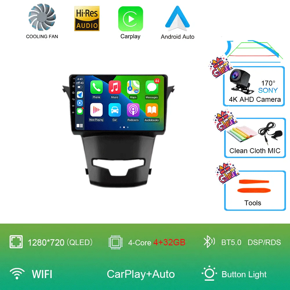 

8Core 5G 2din Android 15 Авто Стерео Авто Радио Мультимедиа Для SsangYong Korando 3 Actyon 2 2013-2017 GPS Carplay