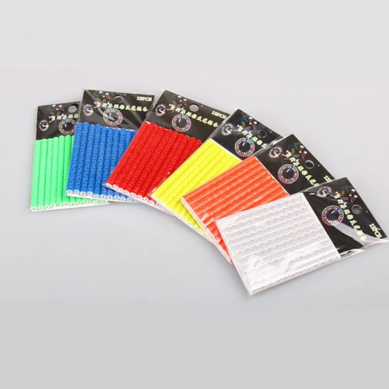 

12Pcs bicycle light with reflector, reflective night rim, spoke clamp tube, safety warning light, bicycle bicycle bar, reflectiv