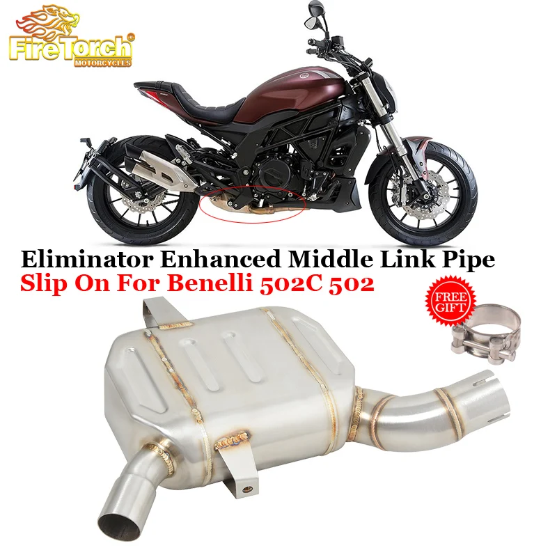 

Catalyst Delete Middle Link Pipe Slip On For Benelli 502C 502 Motorcycle Exhaust Modified Eliminator Enhanced Connecting Escape