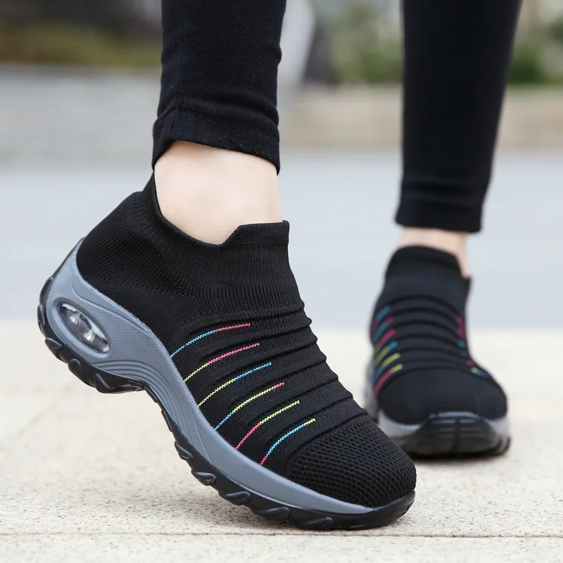 

Cushioned Walking Shoes for Women Sneakers Comfortable Flexible Female Shoes Fashion Leisure Footwear Loafers Size 35-42