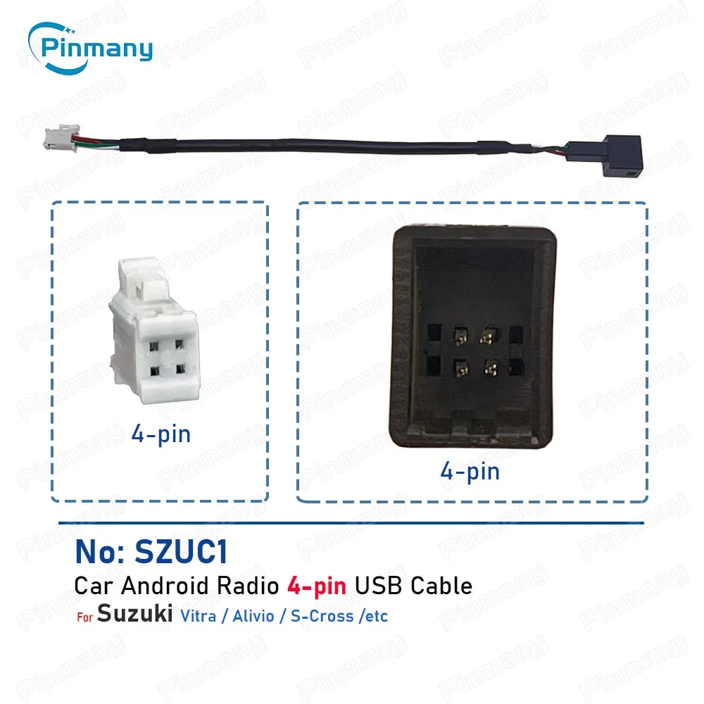 

Автомобильный стерео аудиоразъем Android радио 4-контактный USB жгут проводов кабель адаптер SZUC1 для Suzuki Vitra Alivio S-Cross