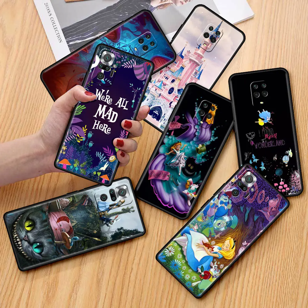 

Alice In Wonderland For Xiaomi Redmi Note 10 9 8 11 Pro 10S 9S 11S K40 Soft Phone Case 8T 7 9A 9C 9T Funda Silicone Back Cover