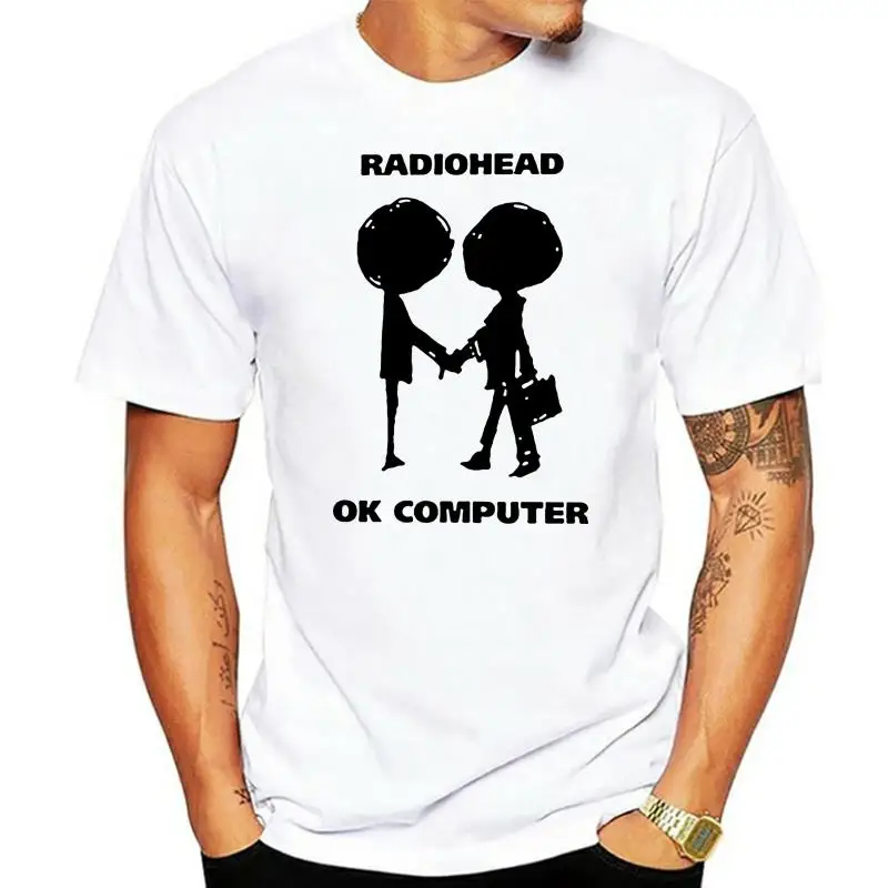 New Radiohead Ok Computer Logo Men'S T-Shirt Black White S-2Xl B Hip-Hop Tee Shirt
