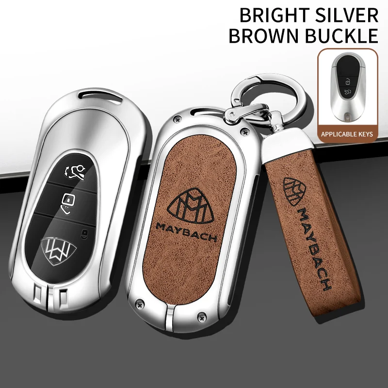 

Автомобильный чехол для ключей из цинкового сплава из ТПУ, сумка для ключей, автомобильный брелок для ключей, металлический корпус для Maybach W222 W223 S480 S580 S680 2021-2025 S400L S450L S500L