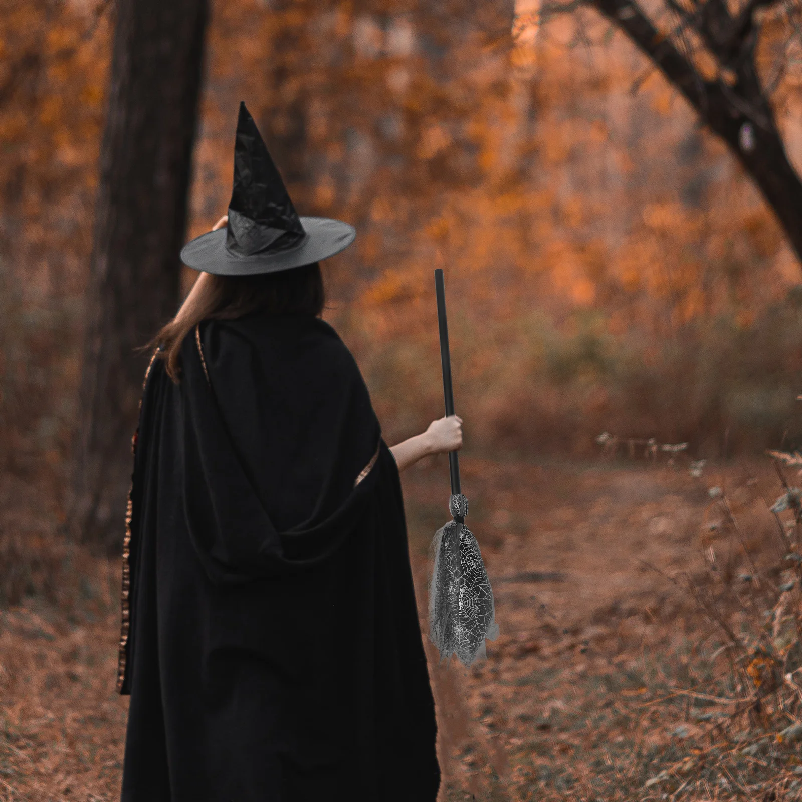 Детские вещи паутина пряжа метла реквизит для Хэллоуина поднос вечеринки ведьмы