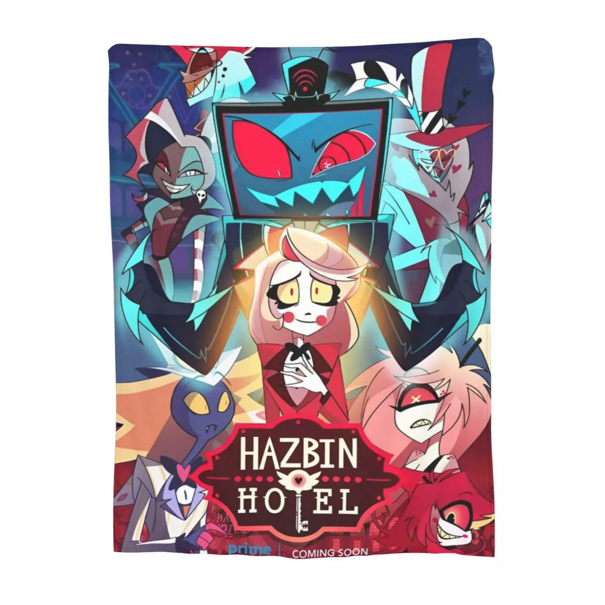 Adult Animated H-HazbinHotels Blanket Flannel Charlie Morningstar Lightweight Thin Throw Blankets for Airplane Travel Bed Rug