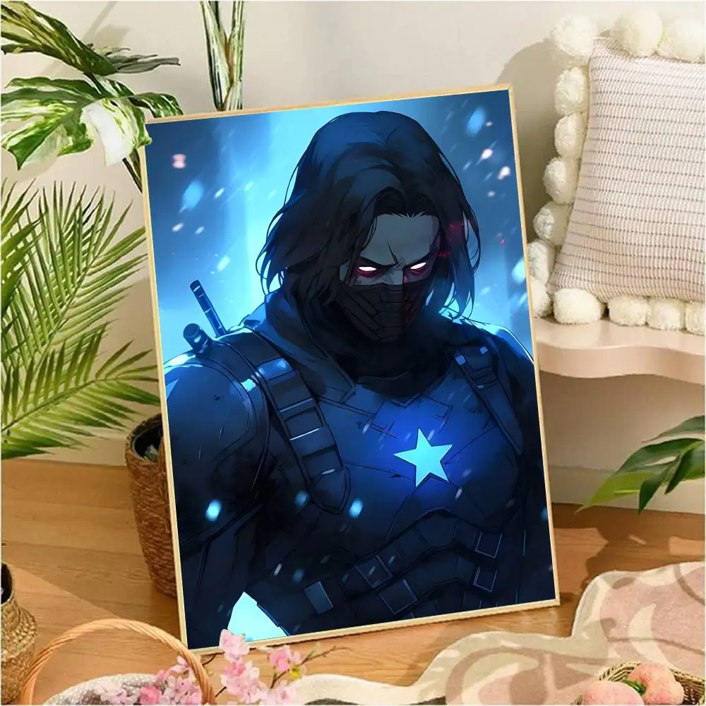 Фото B-Buckys Barnes Winter S-Soldiers без рамки, постер из белой бумаги, винтажный декор для комнаты, бара, кафе, винтажная декоративная живопись №4