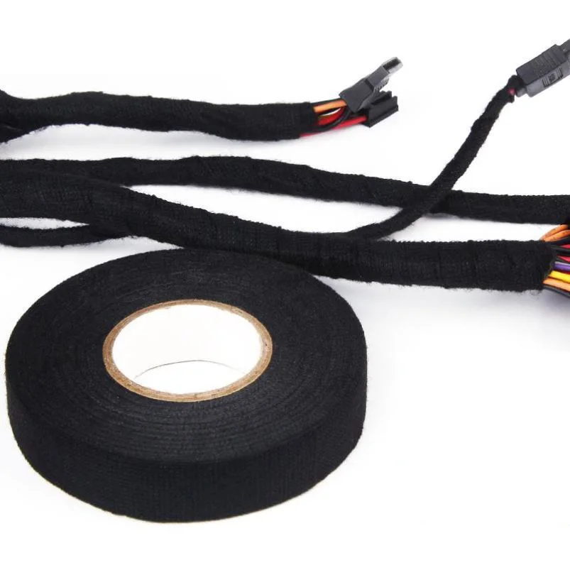 

Clearance-Discount Tesa-Type Coroplast Adhesive Cloth Tape For Cable Harness Wiring Loom Width 9/15/19/25/32MM Length15M