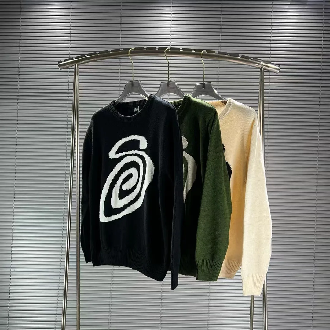 Фото Y2k Millennium Wind Mosquito Coil Pattern Printed Pattern Round Neck Loose Sweater Street Style Knitted Sweater Top For Women №2