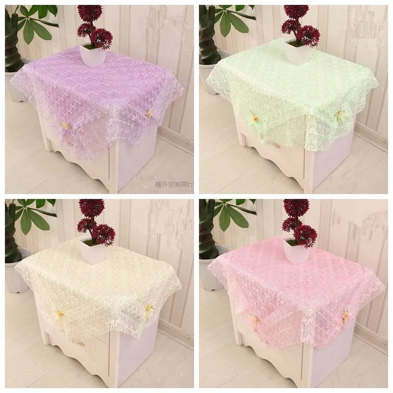 Towel Round Square Table Cover Cloth Water Dispenser Lace Dust Cover Coffee Table T