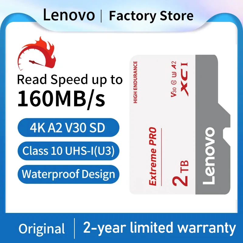 

Lenovo 2TB Micro Tarjeta SD Alta Velocidad 1TB 512GB 256GB Flash Memory Card 128GB Waterproof SD Card For Nintendo Switch