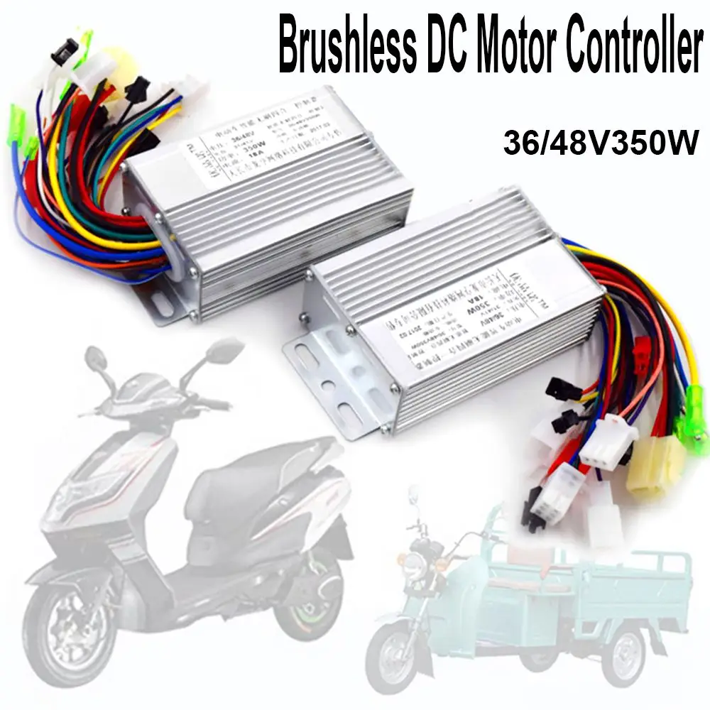 

Durable Brushless Scooter Motorcycle DC Motor 36V/48V 350W Electric Bicycle E-bike Controller Intelligent Two Mode