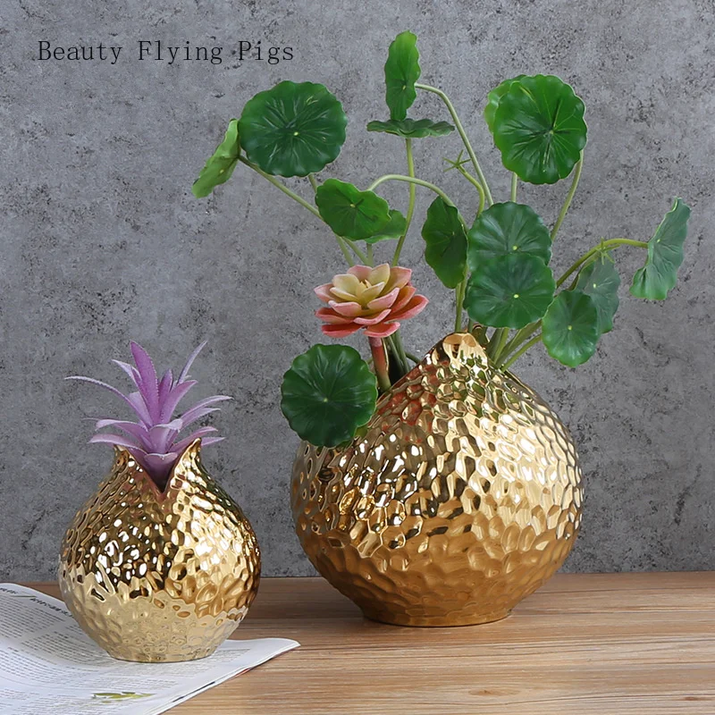 

1pcs Ceramic Flower Pot Indoor and Outdoor Model House Home Flowers and Plants Meat Planting Living Room Vase Decoration Crafts