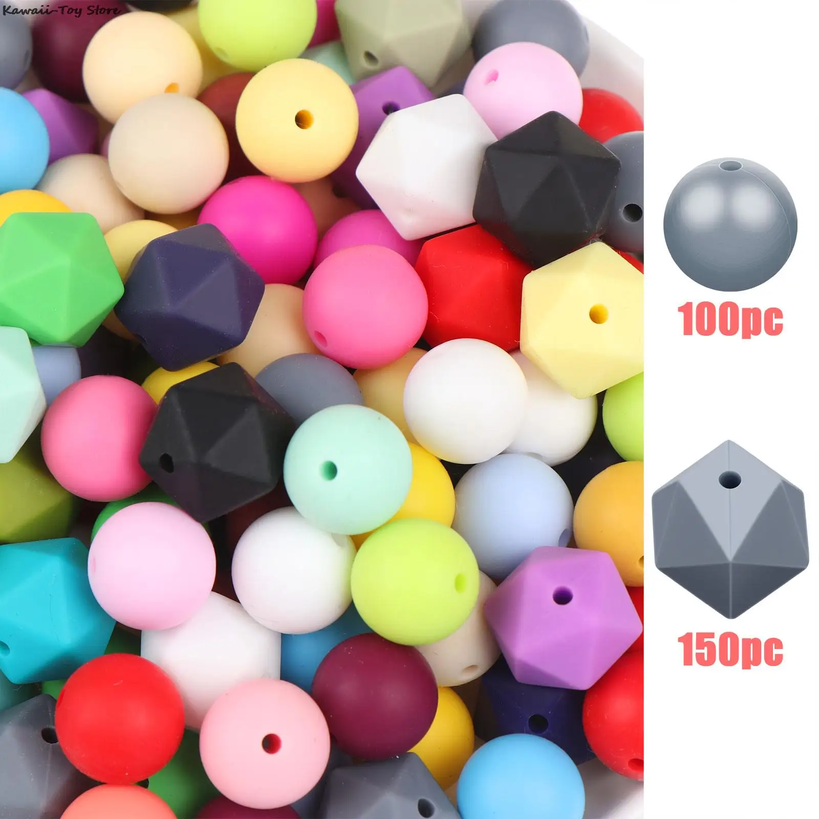 

12mm Round Shape 150pcs/lot Silicone Teething Beads For DIY Nursing Necklace Food Grade Chew Beads