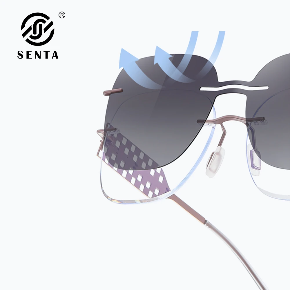 Женские очки большого размера без оправы женские Рецептурные в тренде