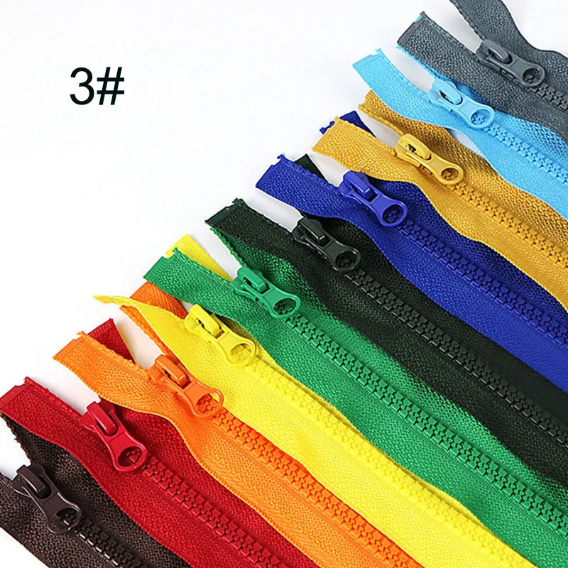 

5Pcs/Lot 5# Nylon Resin Zipper Double Sliders/Single Slider 40cm-150cm Length for Sewing Craft DIY Bag Garment Accessories
