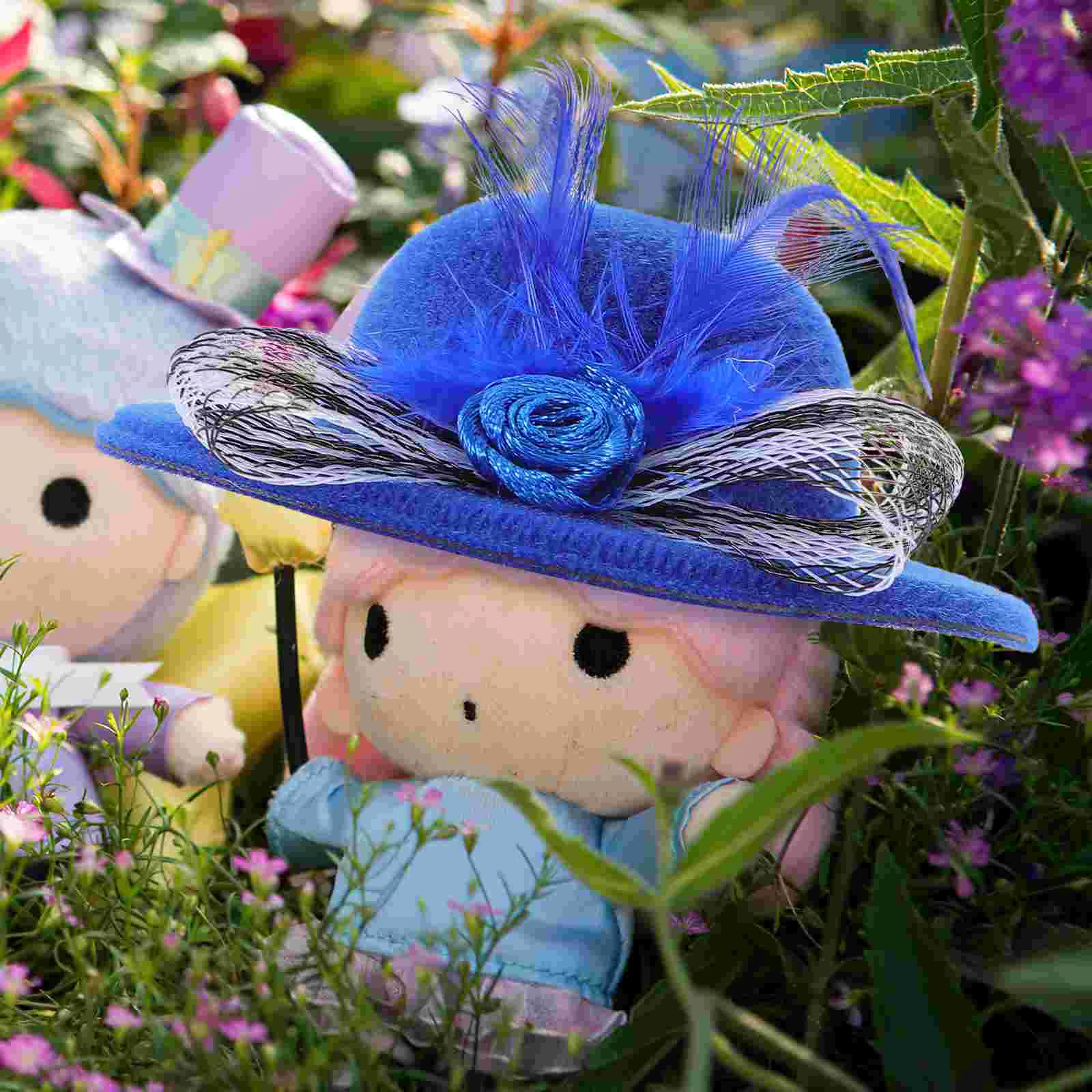 6 шт. нарядная шляпа для женщин шляпы-федоры чаепития крошечные куклы мини-домик