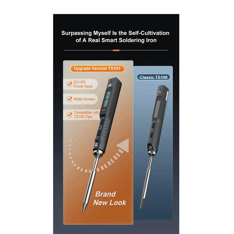 Цифровой электрический паяльник TS101 65 Вт программируемый ЖК-дисплей температура