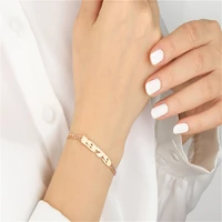 custom name bracelet for women stainless steel minimalist style dainty bar a stunning bridesmaid friendship gift