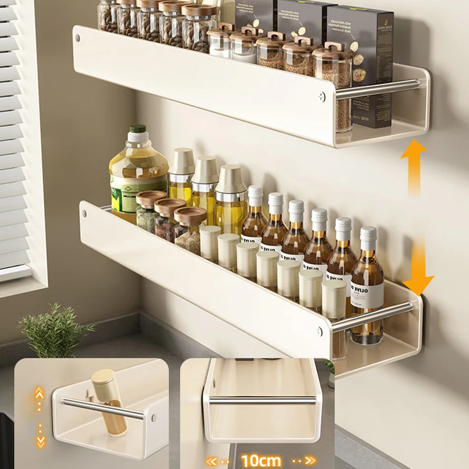 Настенная прямоугольная полка для ванной и кухни органайзер из углеродистой