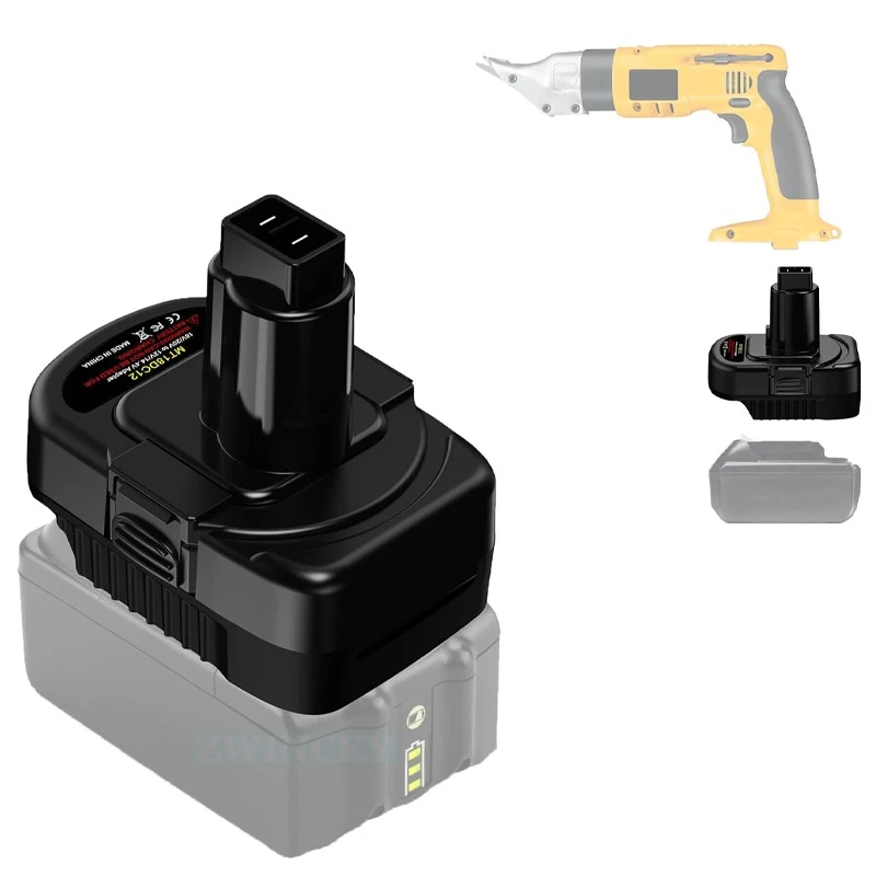 

Адаптер аккумулятора Makita 18 В для Dewalt 12 В
