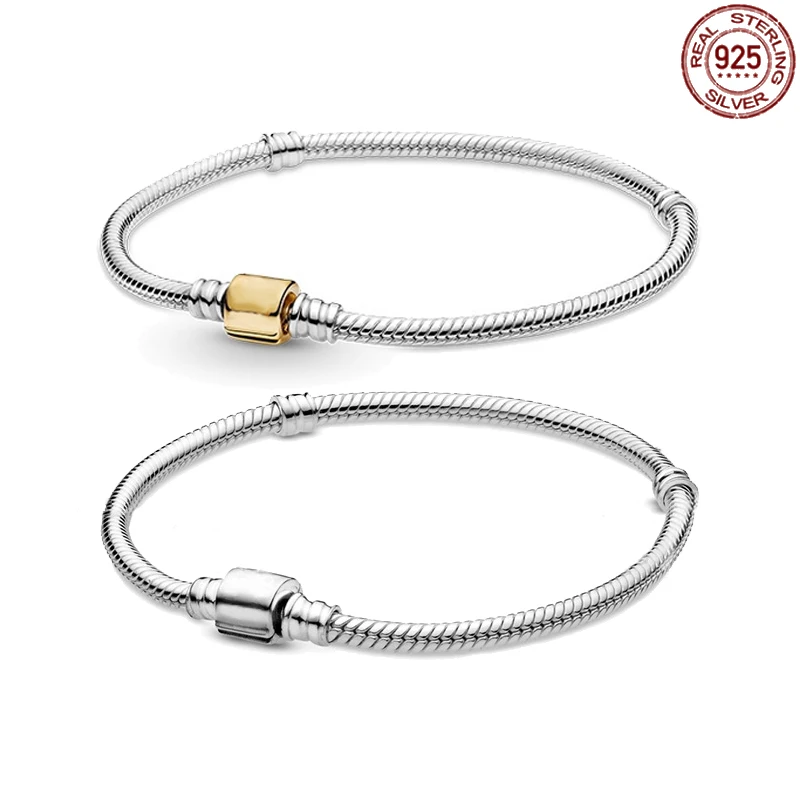 

Женское ювелирное изделие из стерлингового серебра 925 пробы темпераментный розовый золотой маленький браслет с застежкой-ведром подходящи...