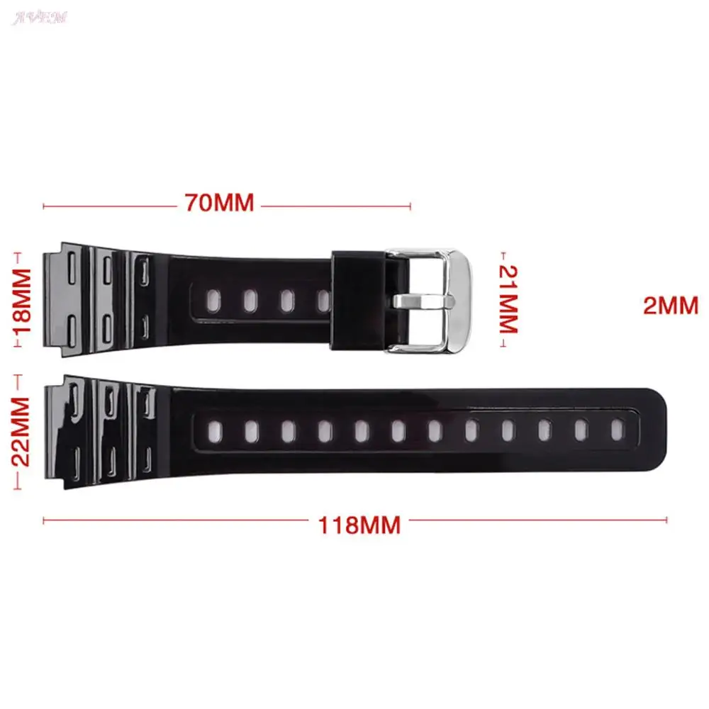 Ремешок из ТПУ для Casio F-91W/F84/F105/108/A158/168 AE-1200/1300 прозрачный силиконовый ремешок на