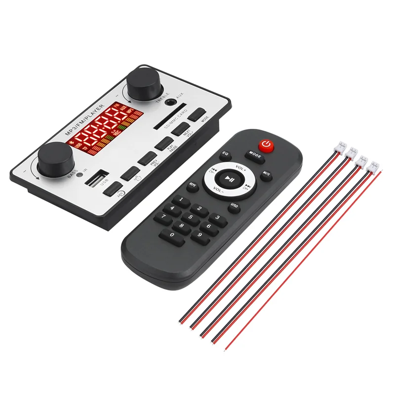 

2x40 Вт 80 Вт усилитель бас MP3-плеер декодер панель Bluetooth-Compatible5.0 автомобильный FM-радиомодуль с поддержкой FM TF USB AUX