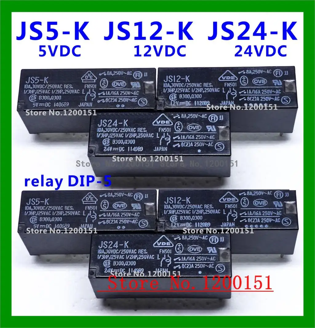 JS05-K JS12-K JS24-K реле DIP-5