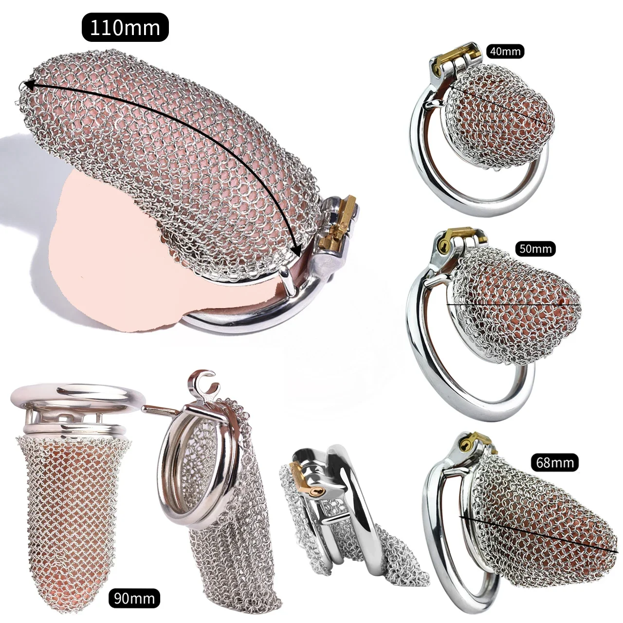 Проветриваемое мужское устройство верности из нержавеющей стали металлическая