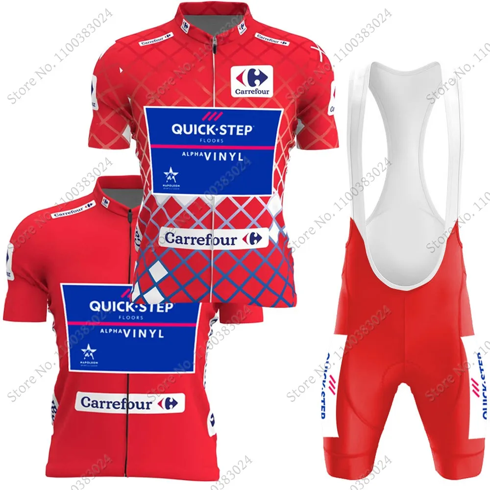 

2022 Quick Step Spain Tour Team Cycling Jersey Set Cycling Clothing Shirt Road Bike Suit Bicycle Bib Shorts MTB Ropa Maillot