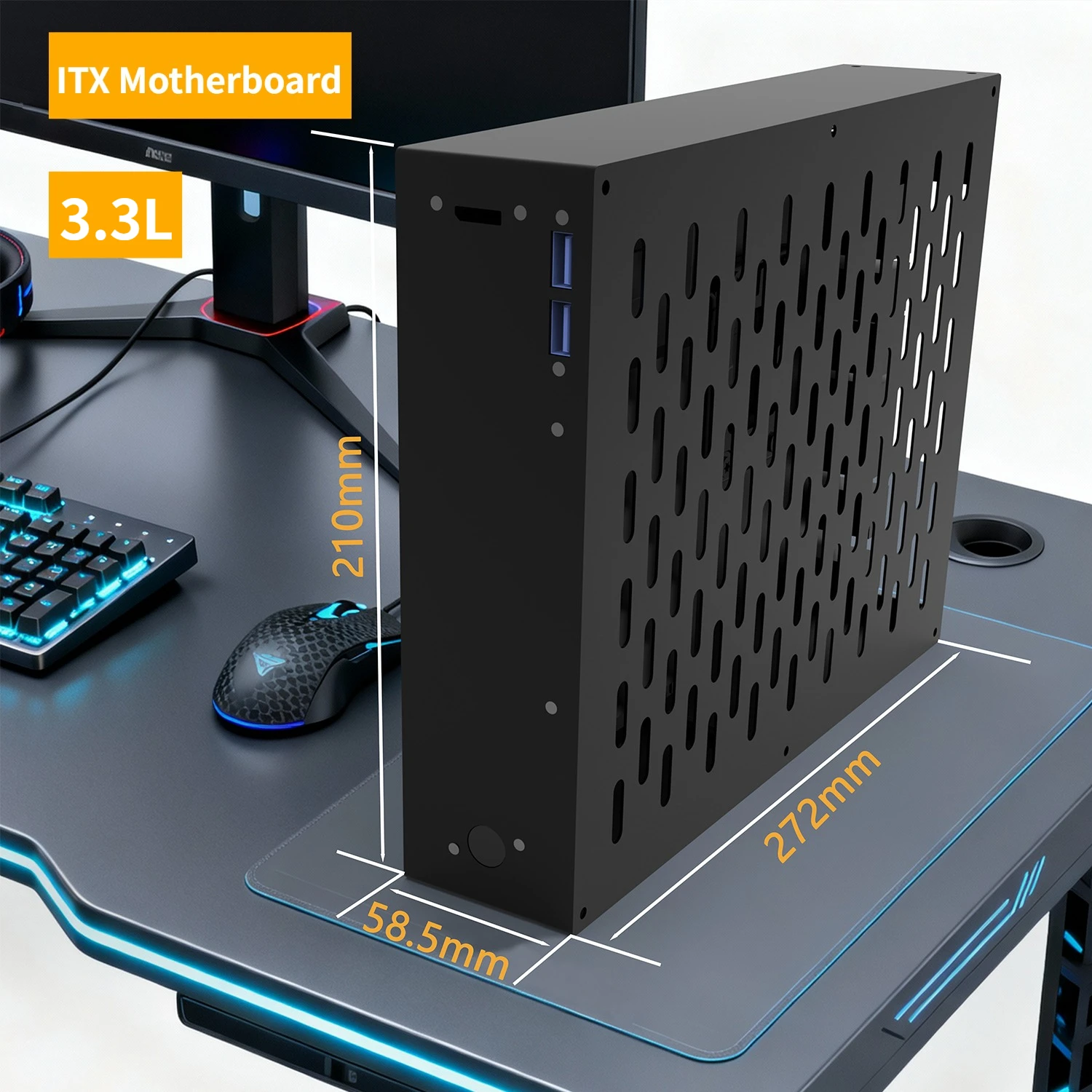 Фото JINEKS HTPC Мини-шасси A2 Мини-корпус для игрового компьютера HTPC Чехлы-подставки для MINI-ITX Горизонтальная материнская плата PCIE Внешний чехол №1
