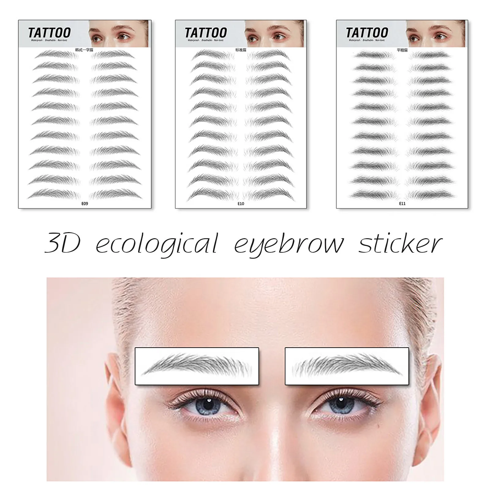 

Водостойкая наклейка, 3D наклейка для бровей, водная наклейка для бровей, Переводные ресницы для бровей, Короткие натуральные ресницы