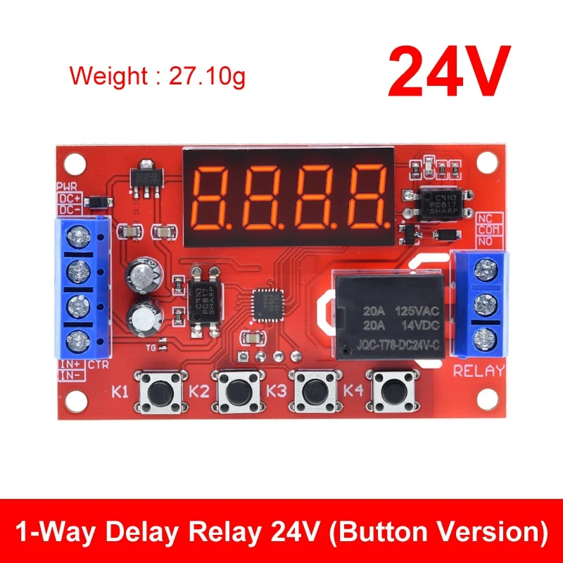 

Релейный модуль задержки времени TZT Adjustable Time Delay Relay Module