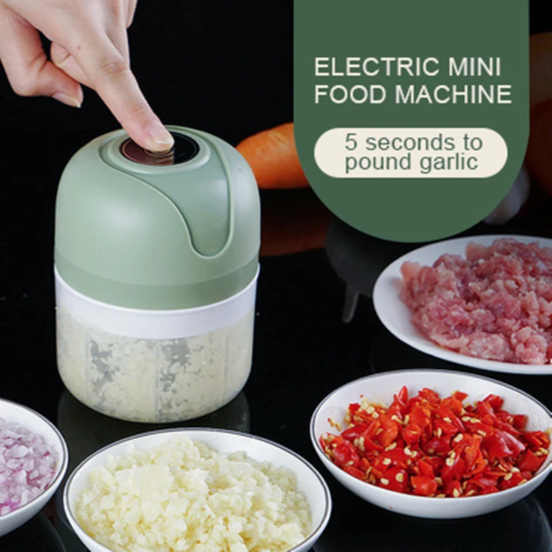 

Electric Garlic Masher Crusher Cutter Meat Mincer Food Chopping Vegetable Chopper Kitchen Tools Grinder Pepper Chili Machine