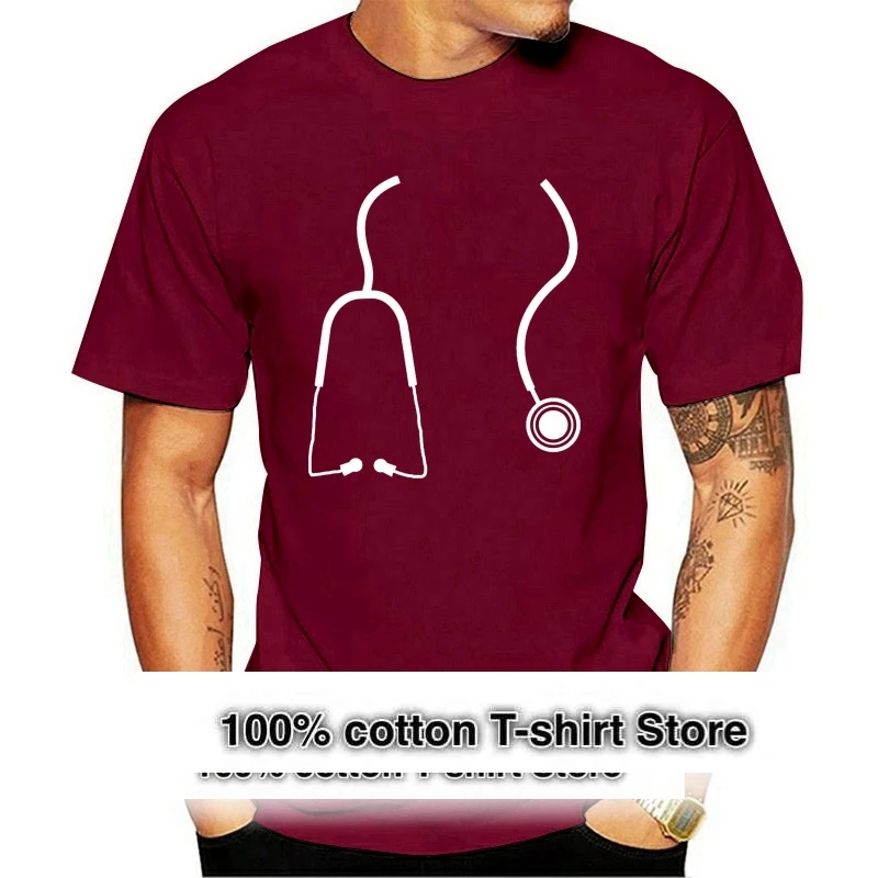 

Мужская футболка STETHOSCOPE, забавная, классная, медицинская, хирургическая одежда, модная, унисекс