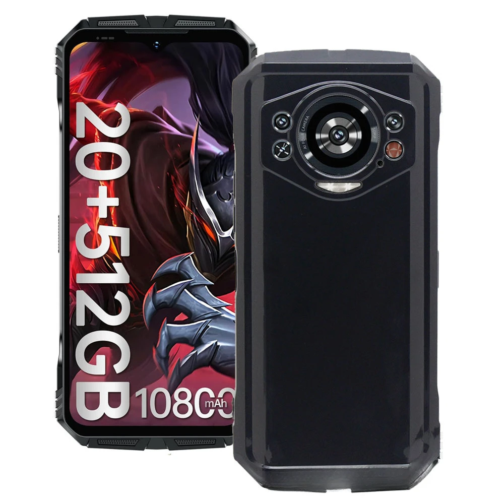 Мягкий чехол из ТПУ для телефона Doogee S Cyber черный прозрачный силиконовый защитный