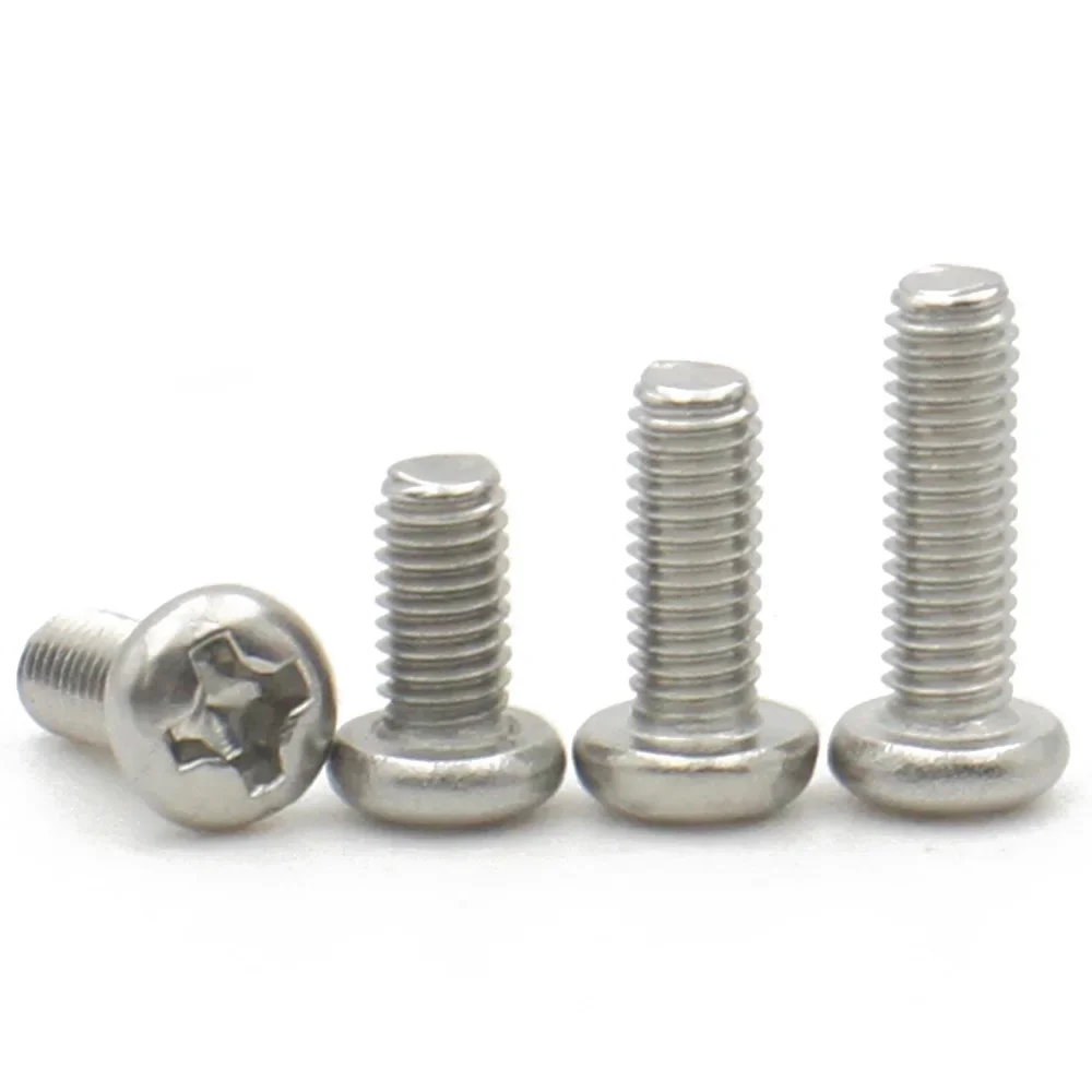 10-100 шт. M1 M1.2 M1.6 M2 M2.5 M3 M4 M5 M6 M8 DIN7985 304 Нержавеющая сталь крестообразный утопленный