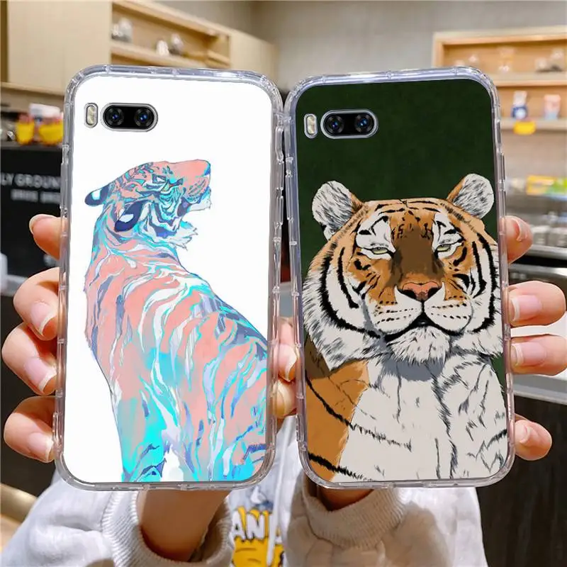 

Ferocious Tiger Phone Case For Huawei Mate P10 P20 P30 P40 P50 Smart Z Honor 50 60 70 Pro Lite Transparent Case