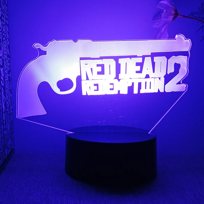 Game Red Dead Redemption Rdr 2 Led Lamp For Bedroom Night Lights Action Figure Avatar Room Decor Cute Lover Gift 3d