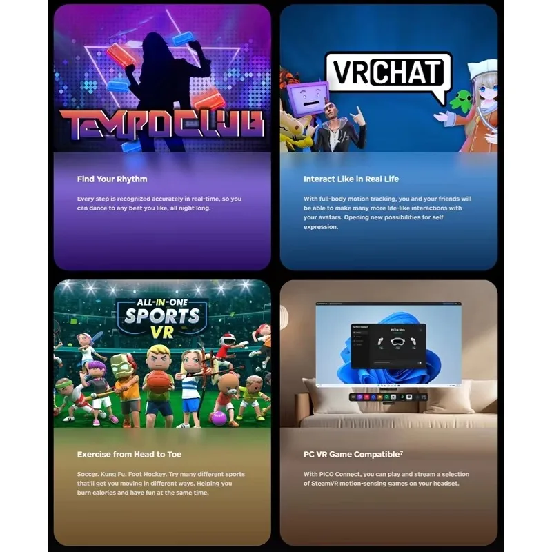 Только один костюм Pico Motion Tracker 2.0 для 4/Pico4 Pro и Utlra Capture отслеживание движения всего