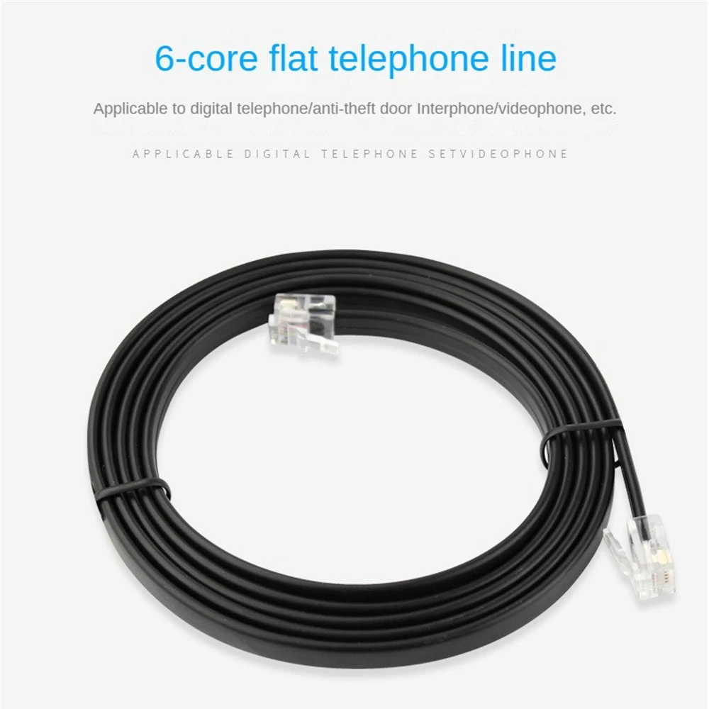 

Telephone Line Not Easy To Break Small Attenuation Anti-corrosion Oxygen-free Copper Core Easy Storage Flat Telephone Line Pvc