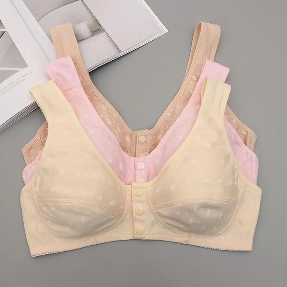 Удобные мягкие бюстгальтеры хлопковый Бралетт с застежкой спереди широкими
