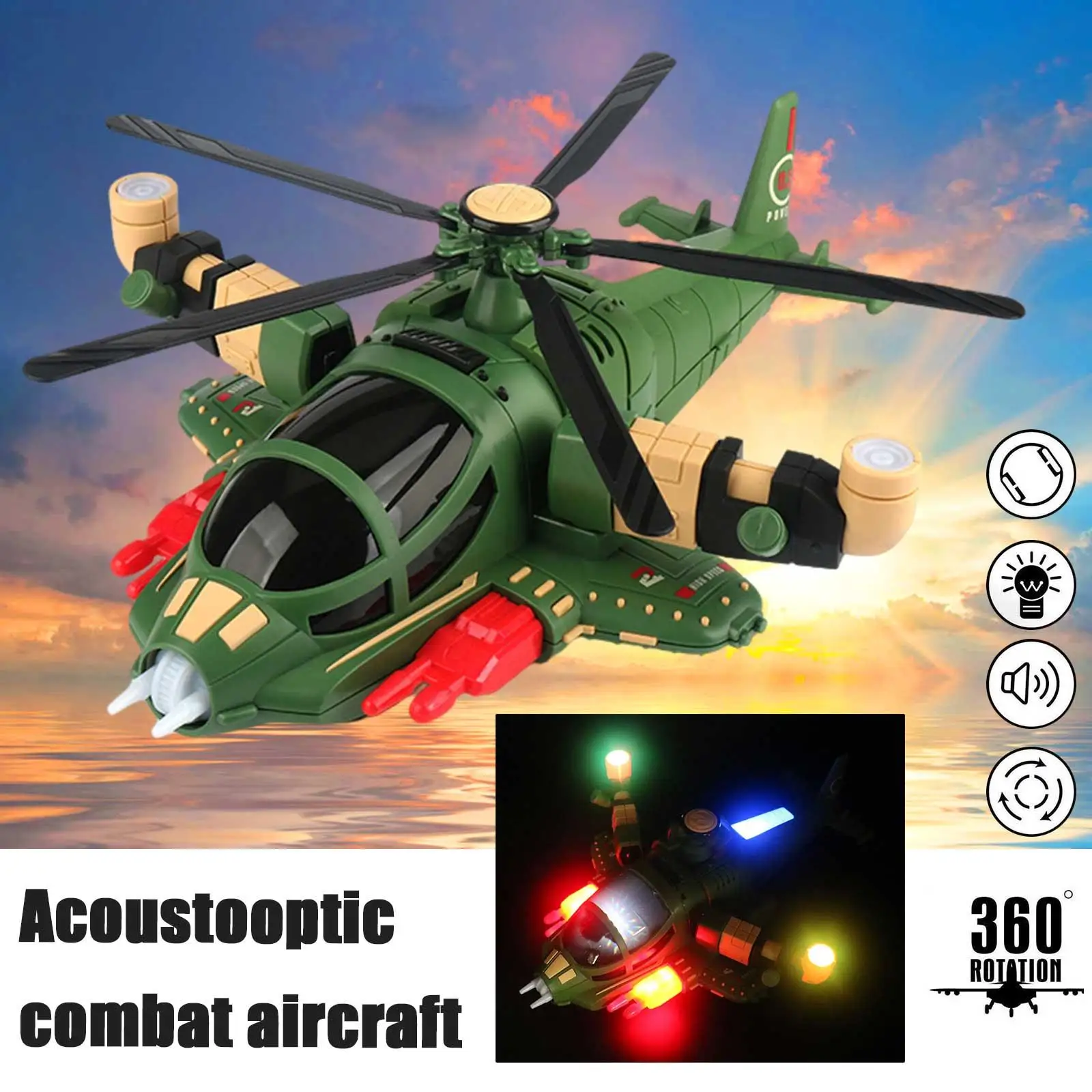 

Kids Led Electric Airplane 360 ° Rotating with LED Colorful Flashing Lights Electronic Aircraft Toy for Boys Girls