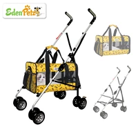 pet stroller dog cat carrier bag detachable simple foldable transport multifunction trolley frame