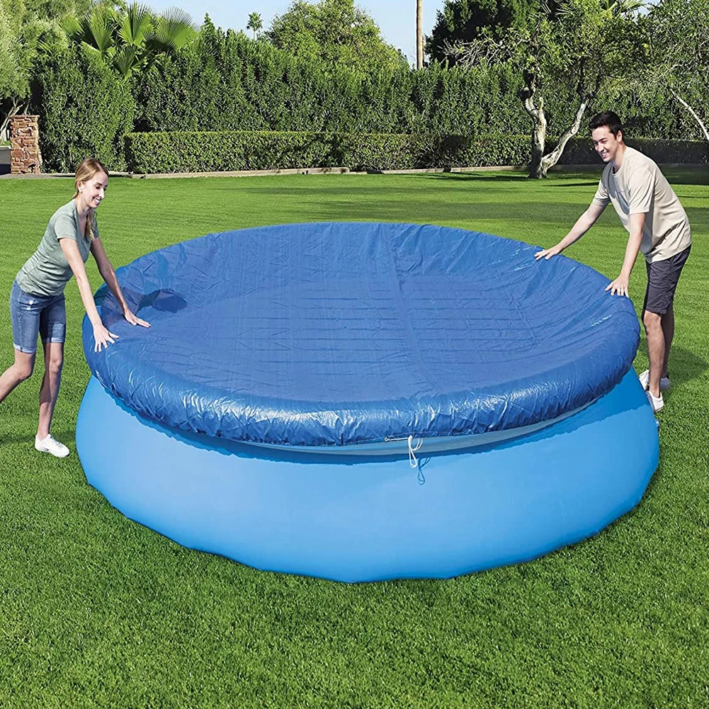 

Round Pool Cover 6/8/10/12ft Solar Cover For Above Ground Swimming Pools Dustproof Cover For Framed Pools Inflatable Pools