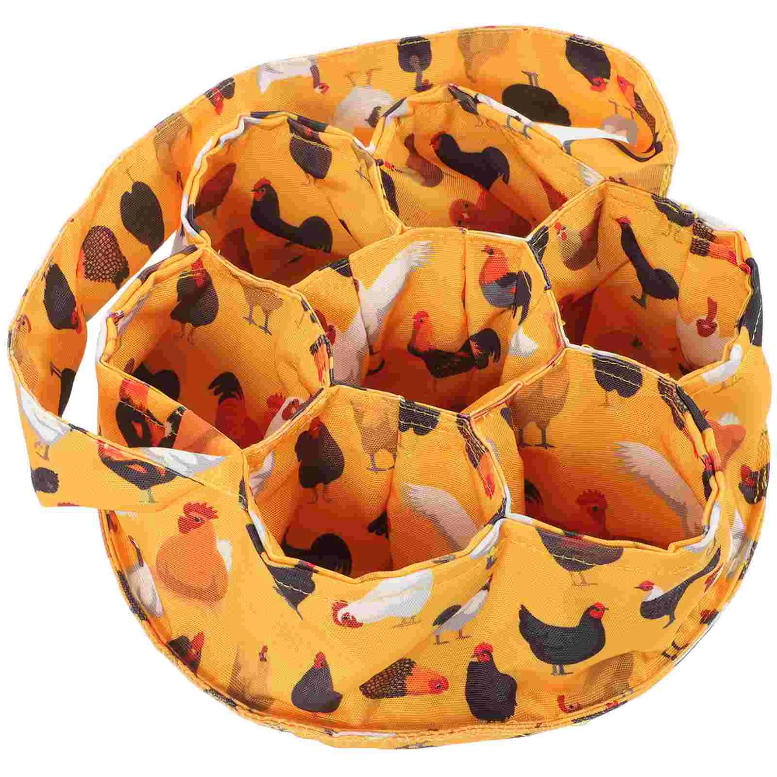 

Mini Egg Collecting Basket with 7 Pouches for Farmhouse Chicken Coop and Goose Eggs