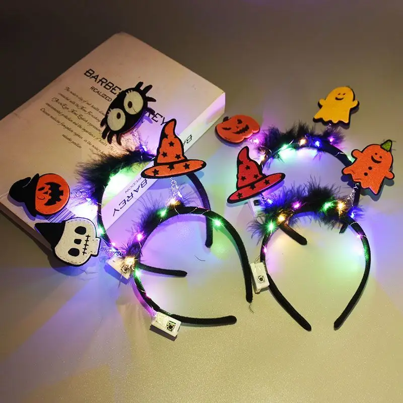 

Glitter Halloween Hair Bands for Girls Cartoon Ghost Pumpkin Children Headbands Kids Cute Halloween Hair Accessories Headwear